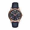 Picture of Emporio Armani Men's Stainless Steel Quartz Watch with Leather Calfskin Strap, Blue, 22 (Model: AR11135)