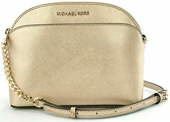 Michael Kors, Bags, Michael Kors Emmy Saffiano Leather Medium Crossbody  Bag In Gold