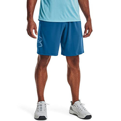 Picture of Under Armour mens Tech Graphic Shorts , Cruise Blue (899)/White , Small