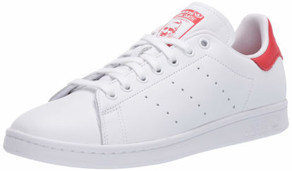Picture of adidas Originals mens Stan Smith Sneaker, Footwear White/Footwear White/Lush Red, 4.5 US