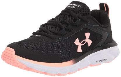 Picture of Under Armour Women's Charged Assert 9 Running Shoe, Black (007)/Pink Sands, 11