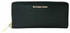 Picture of Michael Kors Jet Set Travel Continental Leather Wallet/Wristlet - Black/Gold, Medium