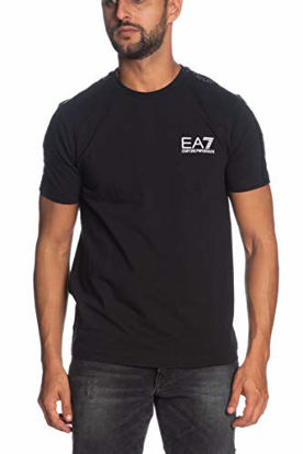 Picture of EA7 Cotton Stretch 2 Short Sleeve T-Shirt Medium Black