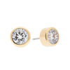 Picture of Michael Kors Gold-Tone Clear Stud Earrings