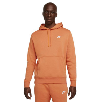 Picture of Nike Sportswear Men's Club Fleece Pullover Hoodie (Small, Hot Curry/White)