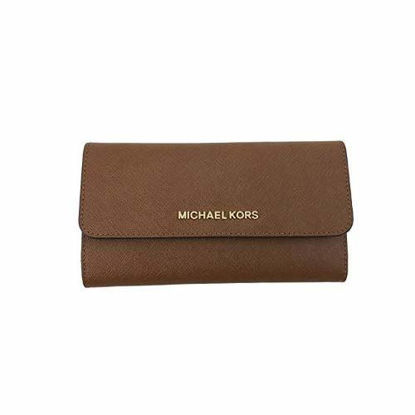 Picture of Michael Kors Jet Set Travel Large Trifold Leather Wallet (Luggage)