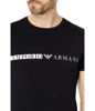 Picture of Emporio Armani mens Side Logoband Short Sleeve Fitted Fit T-shirt T Shirt, Black, Medium US