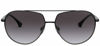 Picture of Emporio Armani Men's Round Fashion Sunglasses, Matte Black/Gunmetal/Gradient Grey, One Size