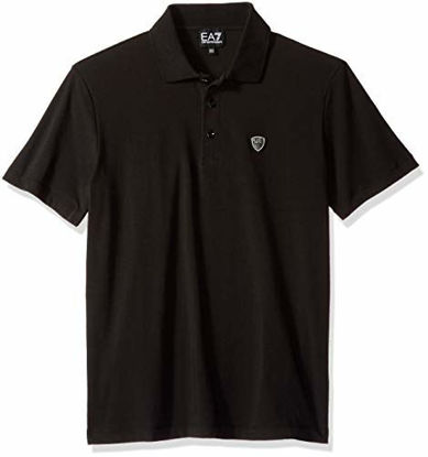 Picture of Emporio Armani EA7 Men's Core Shield Polo Shirt, Black, Small