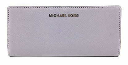 Picture of Michael Kors Jet Set Travel Flat Slim Bifold Saffiano Leather Wallet (Lilac)