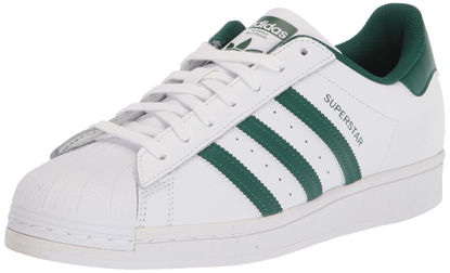 Picture of adidas Originals Men's Superstar Sneaker, White/Collegiate Green/White, 12.5