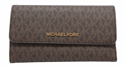 Picture of Michael Kors Jet Set Travel Large Trifold - Brown