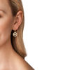 Picture of Michael Kors Gold-Tone MK Logo Drop Earrings