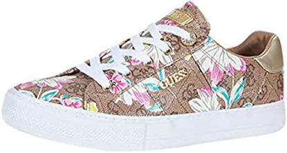 Picture of GUESS Women's LOVEN Sneaker, Brown Floral, 10