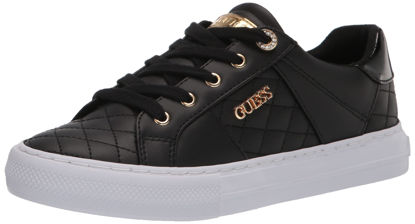 Picture of GUESS womens Loven Sneaker, Black Multi, 7 US