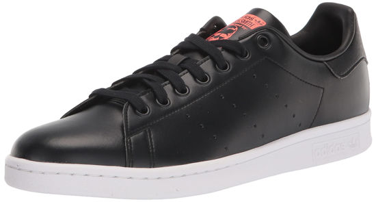 Picture of adidas Originals Men's Stan Smith Sneaker, Black/White/Turbo, 5.5