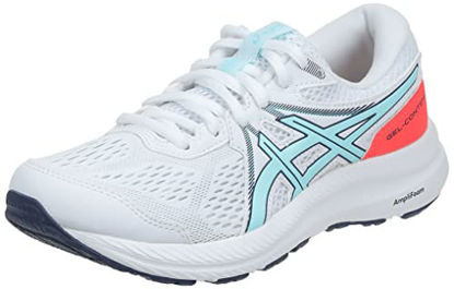 Picture of ASICS Women's Gel-Contend 7 Running Shoes, 6.5, White/Clear Blue