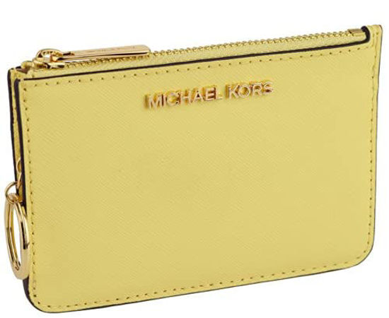 Michael Kors Jet Set Travel Small Top Zip Coin Pouch With Id Holder  Pvc  Coated Twill brown  Acor In Brown  Acorn  ModeSens