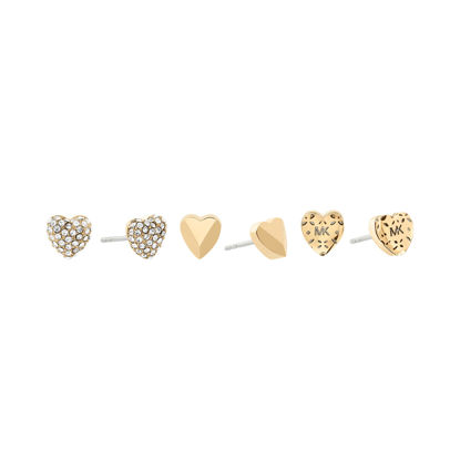 Picture of Michael Kors Women's Logo Love Gold-Tone Stud Earrings (Model: MKJ7021710)