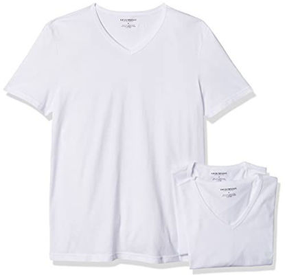 Picture of Emporio Armani Men's Cotton V-Neck Undershirts, 3-Pack, New White, X-Large