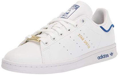 Picture of adidas Originals Men's Stan Smith Sneaker, White/Team Royal Blue/Yellow, 5.5
