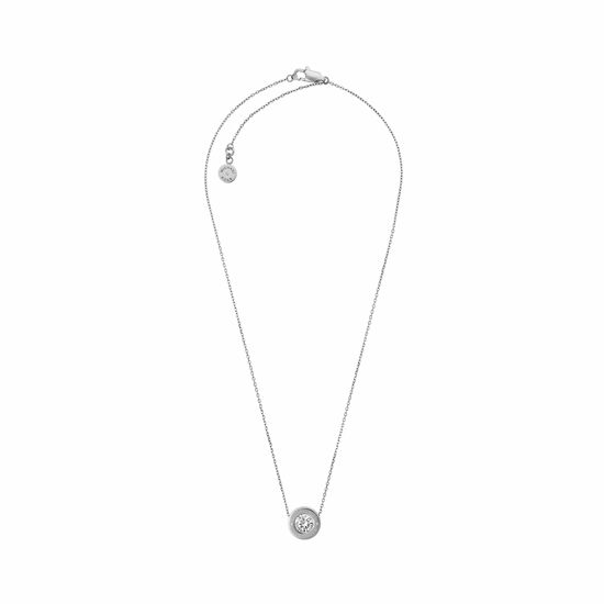 GetUSCart- Michael Kors Women's Silver Brass Pendant Necklace (Model:  MKJ7759040)