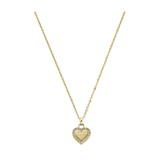 Michael Kors Crystal Heart Pendant Necklace | Engraved heart necklace,  Crystal heart pendant, Heart shaped pendant necklace