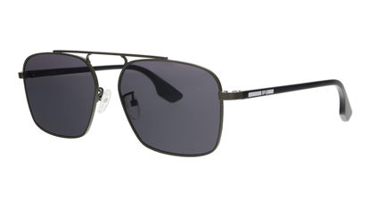 Picture of Alexander McQueen MQ 0094 S- 001 RUTHENIUM/GREY BLACK Sunglasses