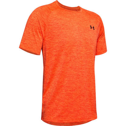 Picture of Under Armour mens Tech 2.0 Short-Sleeve T-Shirt , Ultra Orange (856)/Black , Small