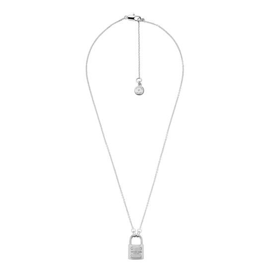 Michael Kors necklace, silver plated with gold and white crystal -  Italianisa