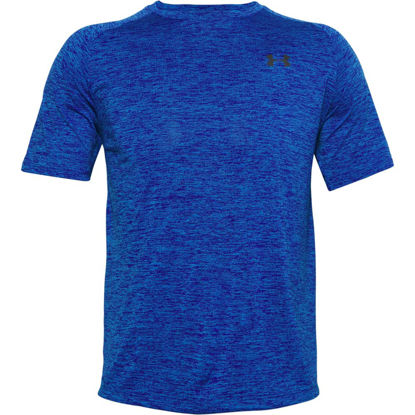 Picture of Under Armour mens Tech 2.0 Short-Sleeve T-Shirt , Emotion Blue (403)/Black , Small