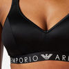 Picture of Emporio Armani Women's Sporty Microfiber Padded Bralette Bra, Black, Large