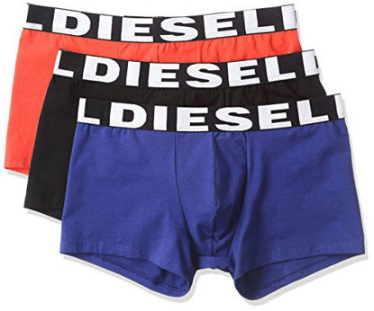 Picture of Diesel Men's 3-Pack Shawn Stretch Boxer Trunk, Black/Red/Blue, XXL