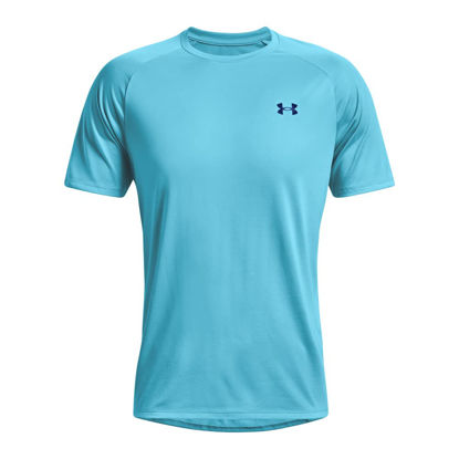 Picture of Under Armour mens Tech 2.0 Short-Sleeve T-Shirt , Fresco Blue (481)/Academy , Large