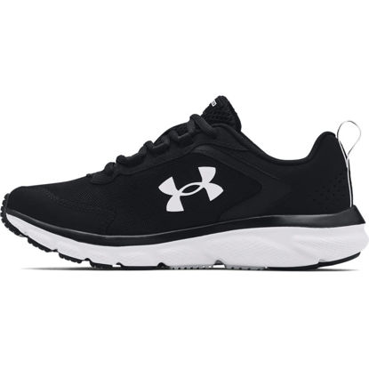 Picture of Under Armour womens Charged Assert 9 Running Shoe, Black/White, 10 US