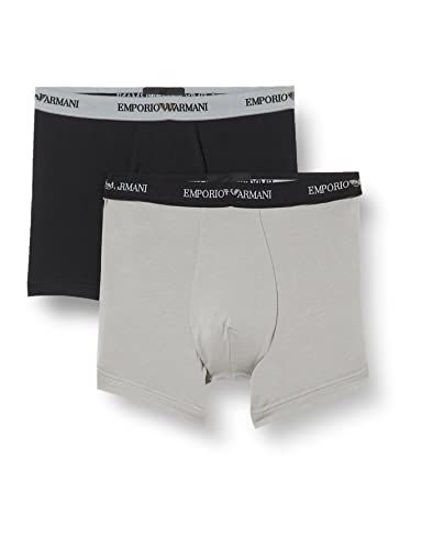 Picture of Emporio Armani Men's Stretch Cotton Classic Logo Boxer Brief, Black/Grey, X-Large