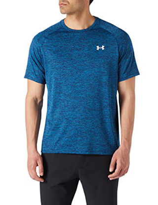 Picture of Under Armour Men's Tech 2.0 Short-Sleeve T-Shirt , Cruise Blue (899)/White , XX-Large