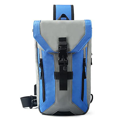 Picture of OZUKO Sling Bag Chest Shoulder Backpack Crossbody Daypack Casual Backpack Chest Bag