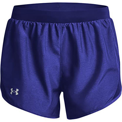 Picture of Under Armour Women's Fly By 2.0 Running Shorts , Regal Full Heather (415)/Black , Medium