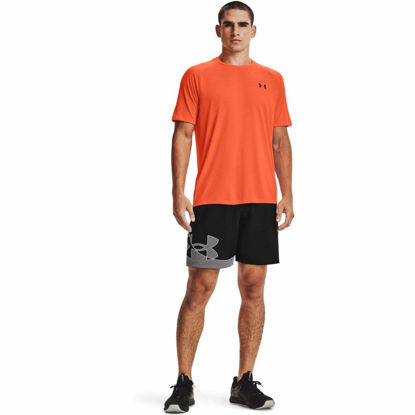 Picture of Under Armour mens Tech 2.0 Short-Sleeve T-Shirt , Blaze Orange (825)/Black , Small