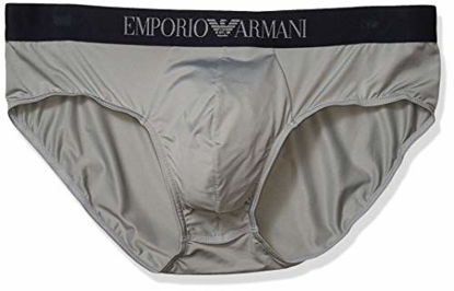 Picture of Emporio Armani Men's Microfiber Brief, Steel, L