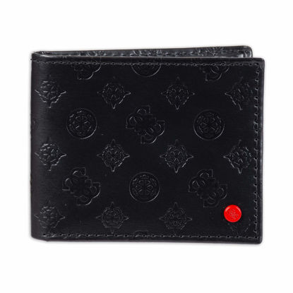 Picture of GUESS Men's Leather Slim Bifold Wallet, Black Pasko, One Size