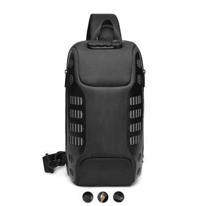 Picture of OZUKO Anti-Theft Waterproof Shoulder Backpack Sling Chest Crossbody Bag Sling Backpack