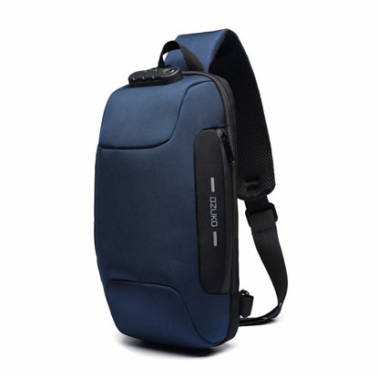 Picture of OZUKO Sling Backpack USB Anti-Theft Men'S Chest Bag Casual Shoulder Bag