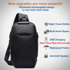 Picture of OZUKO Sling Backpack USB Anti-Theft Men'S Chest Bag Casual Shoulder Bag (Black-large)