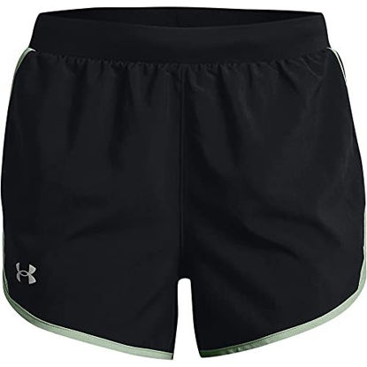 Picture of Under Armour Women's Fly By 2.0 Running Shorts , Black (021)/Silica Green , Large