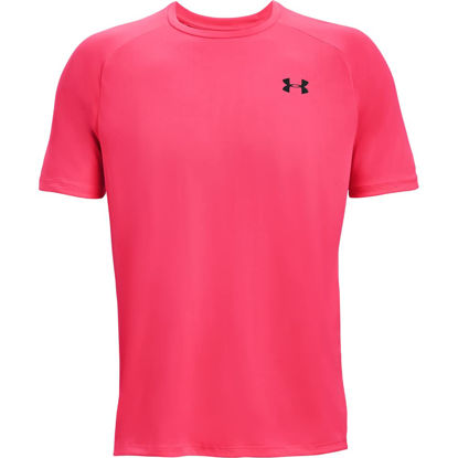 Picture of Under Armour mens Tech 2.0 Short-Sleeve T-Shirt , Pink Shock (684)/Black , Large