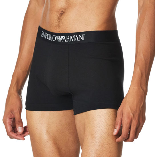 Picture of Emporio Armani mens Stretch Cotton boxer briefs, Black, X-Large US