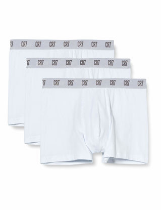 Picture of CR7 Men's 3 Pack Trunks - White Basics (Small 30-32)