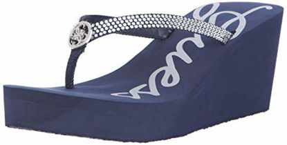 Picture of Guess Women Sechi Navy Heeled Sandal 9